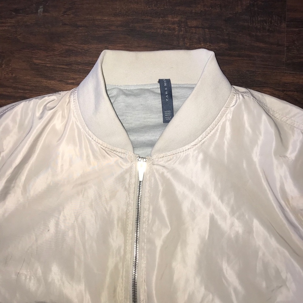 Zara man bomber jacket cream - Picture 4 of 6